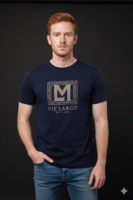 VLM Embossed Print T-Shirt